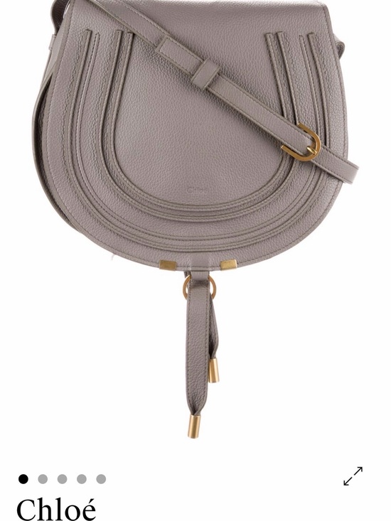 Chloe Handbags - Marcie Large Leather Saddle Bag in Gray